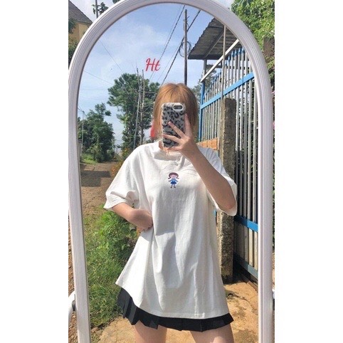 Áo 3D cô gái đeo kính HT11