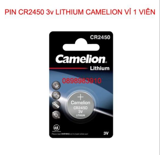 Pin cr2450 camelion 3v lithium vỉ 1 viên