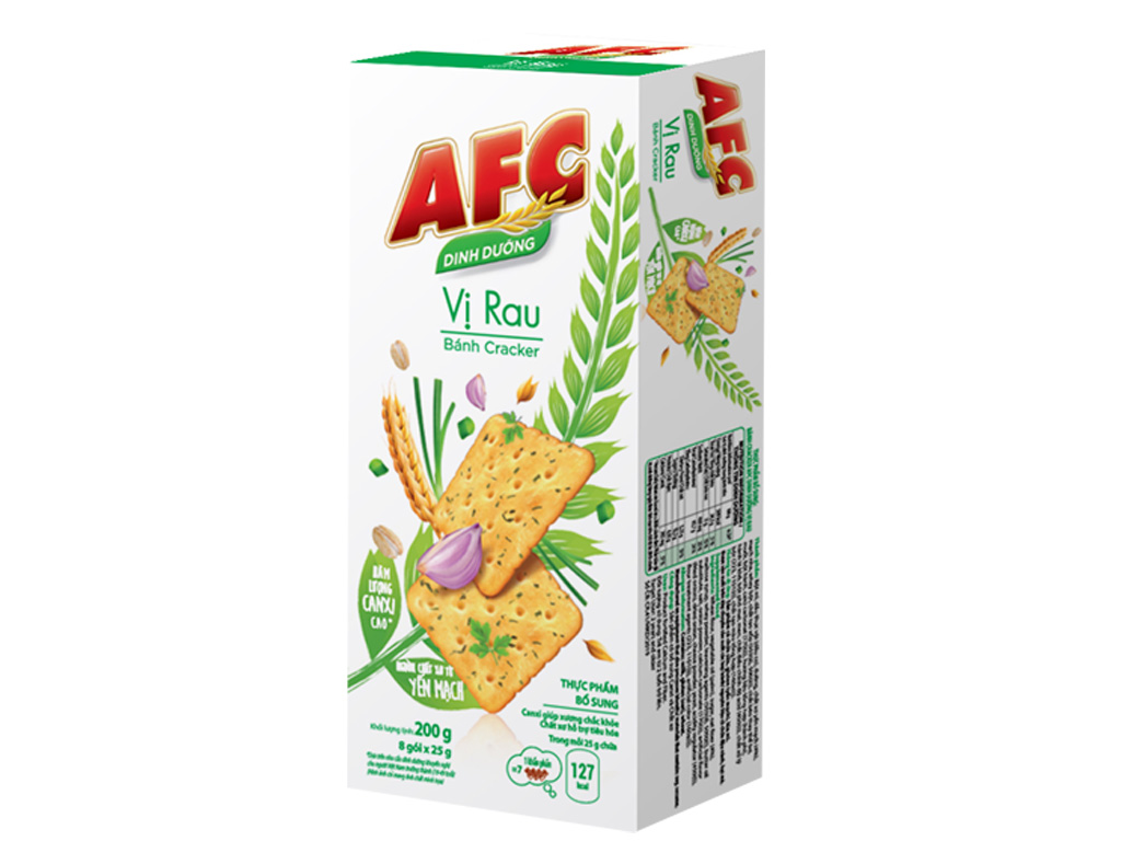 Bánh Cracker AFC vị lúa Mì - vị rau 200g