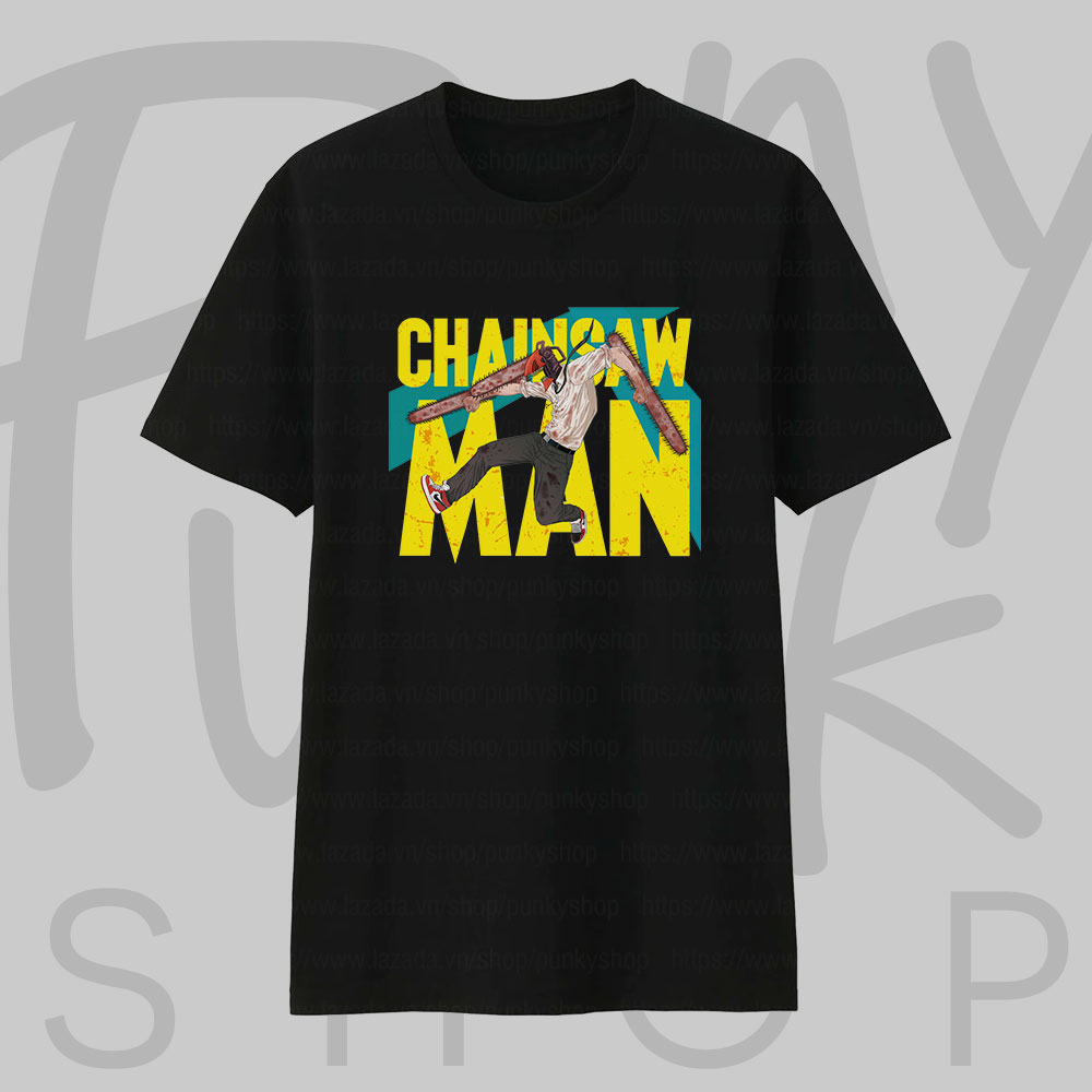 Áo thun Chainsaw Man Denji Digital Art (Black) ngắn tay