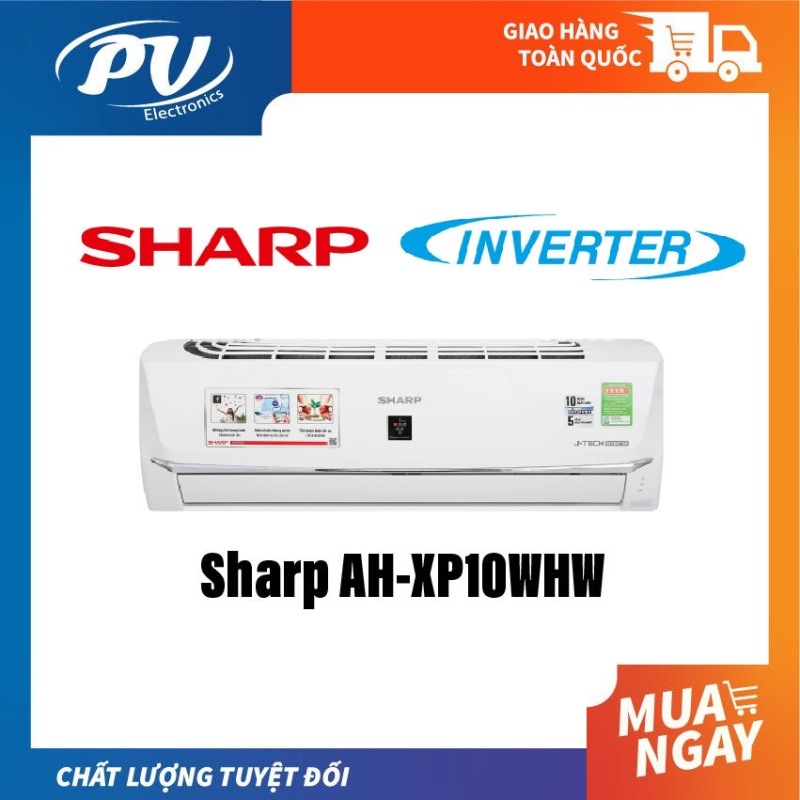 Bảng giá Máy Lạnh Sharp AH-XP10WHW INVERTER AH-XP10WHW 1HP Chế độ Breeze (gió tự nhiên), Trí thông minh nhân tạo AIoT kết nối điện thoại để kiểm soát nhiệt độ và vận hành ổn định, Phát ion lọc không khí