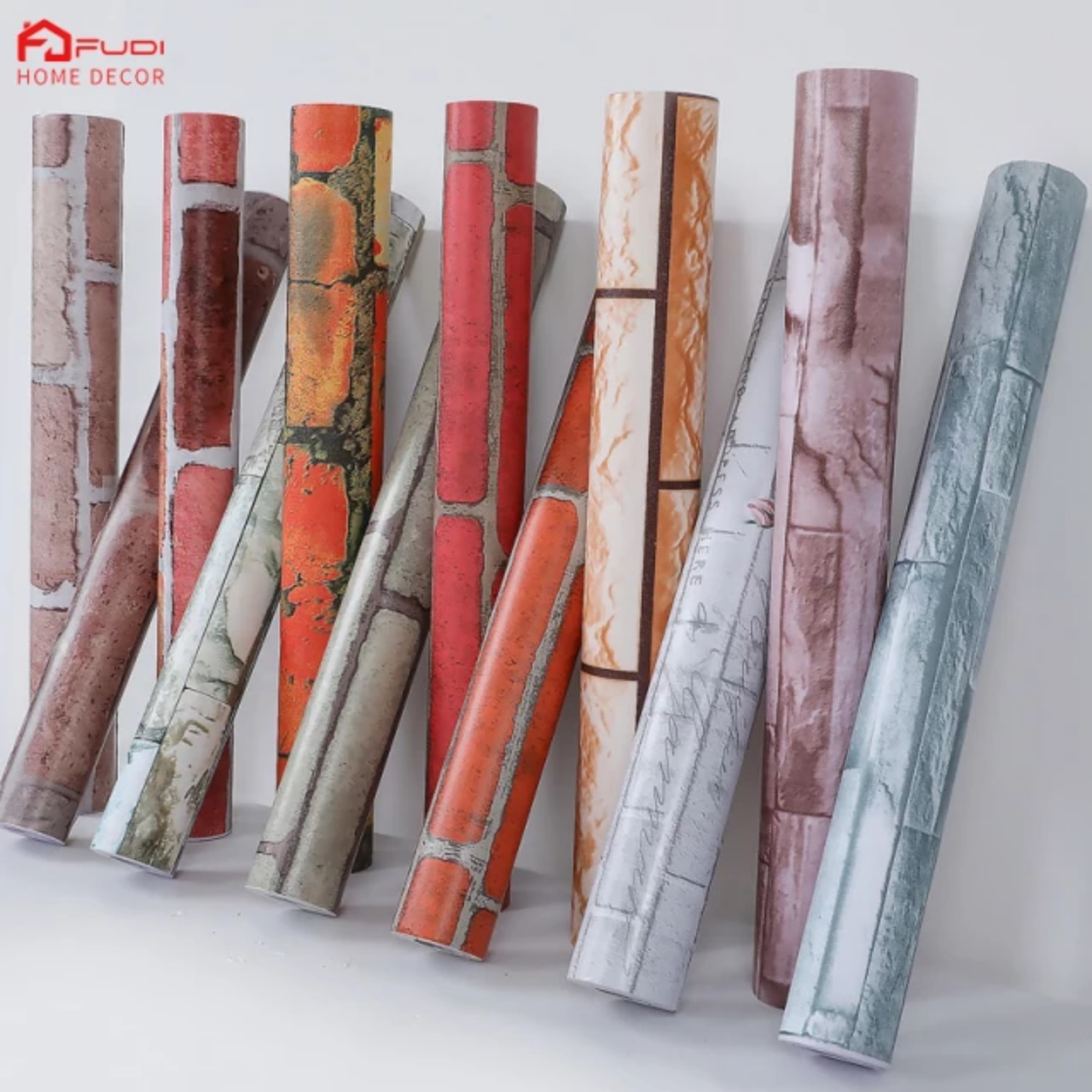 giấy dán tường giả gạch giả đá 0.45x10m