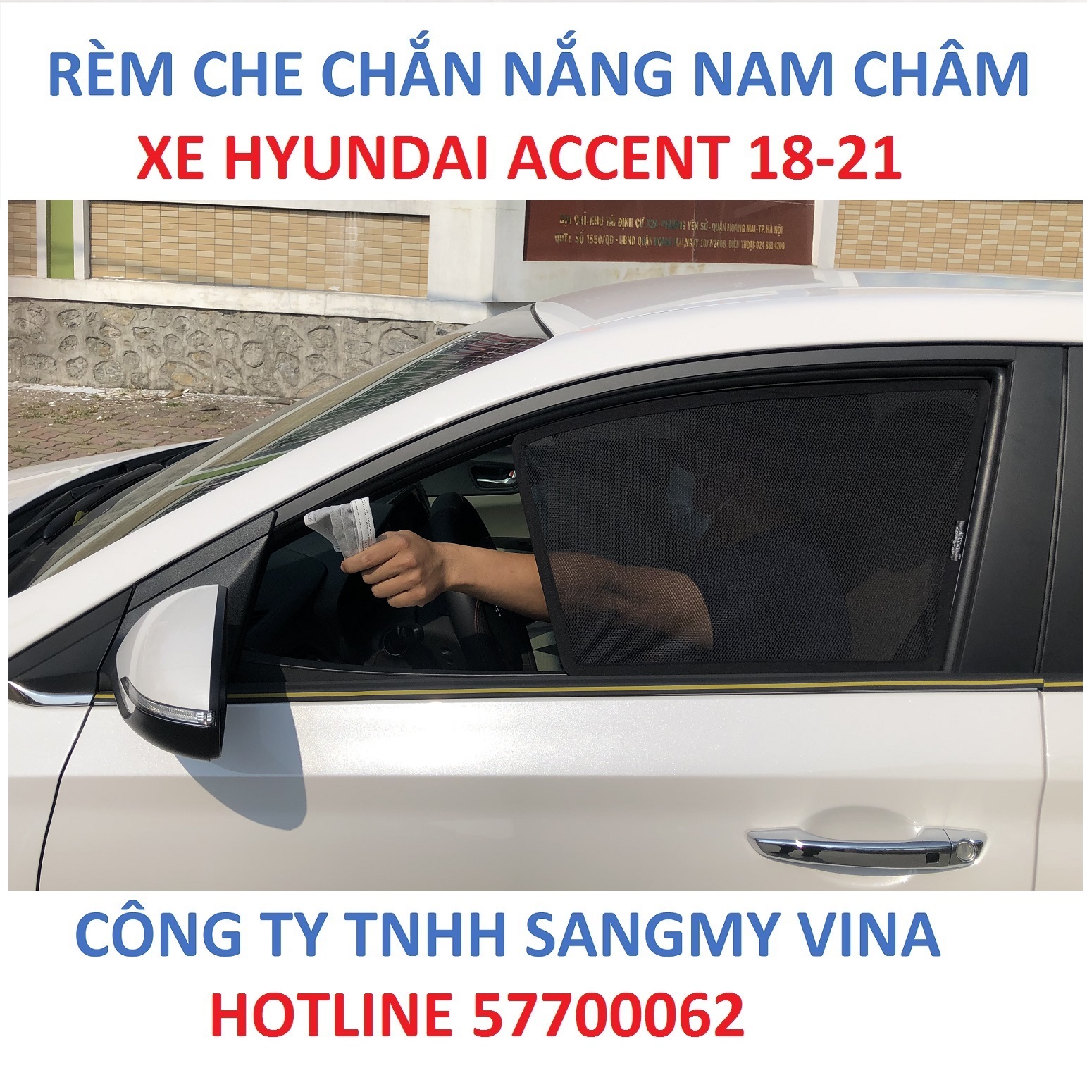 rèm che chắn nắng nam châm xe hyundai accent 2017-2021