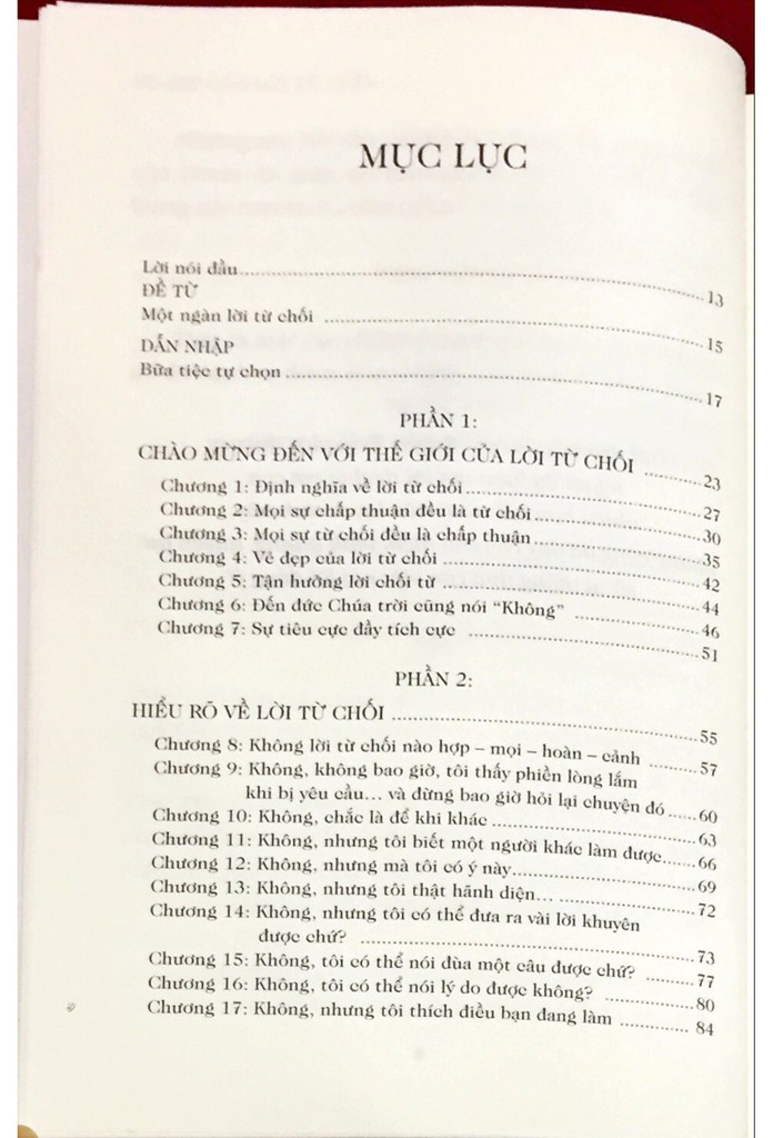 Sách - Vẻ Đẹp Của Lời Từ Chối