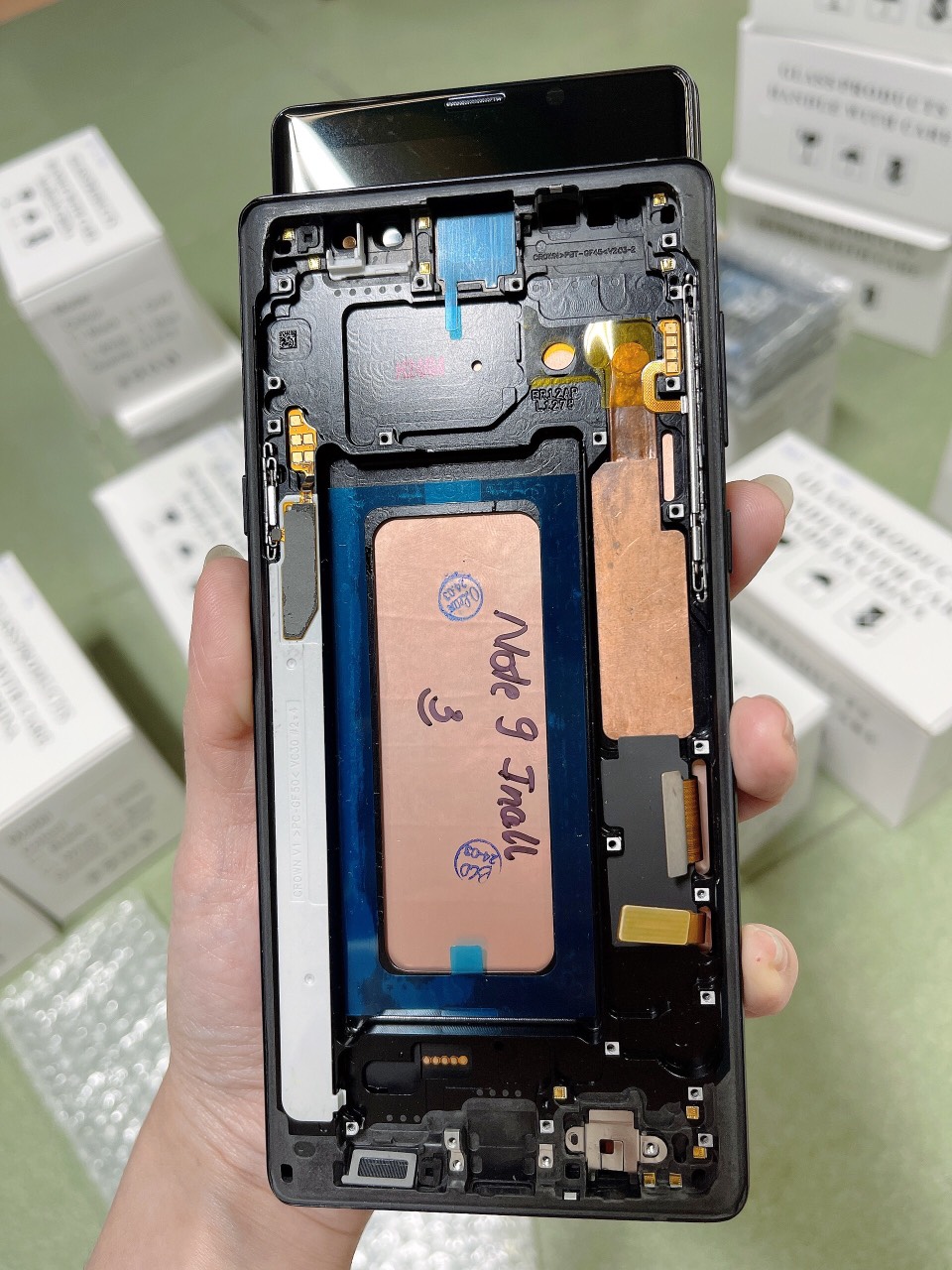 Samsung galaxy note 9 2018 / sm-n960f/ds / sm-n9600 - màn hình incell liền khung xương, màu đen