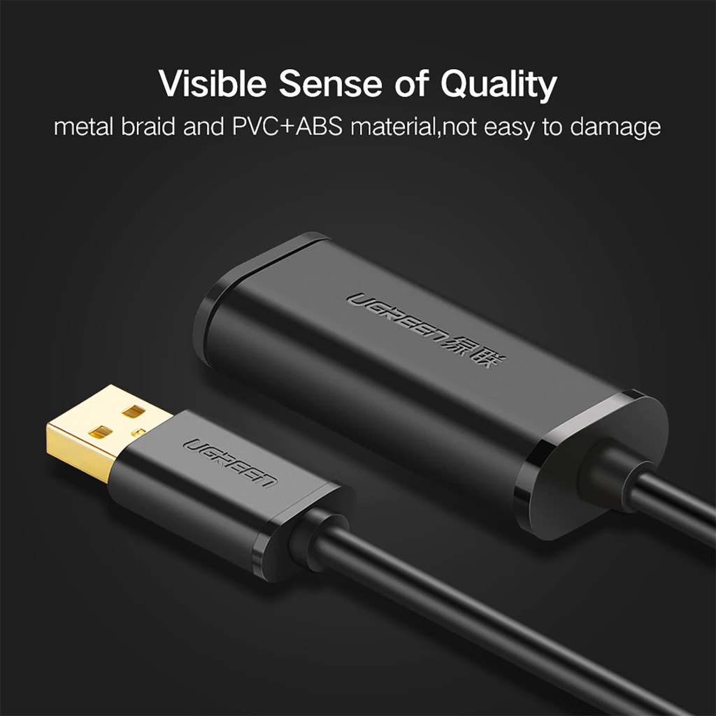 Dây USB 2.0 nối dài Active Có Chíp Ugreen US121 Cao Cấp