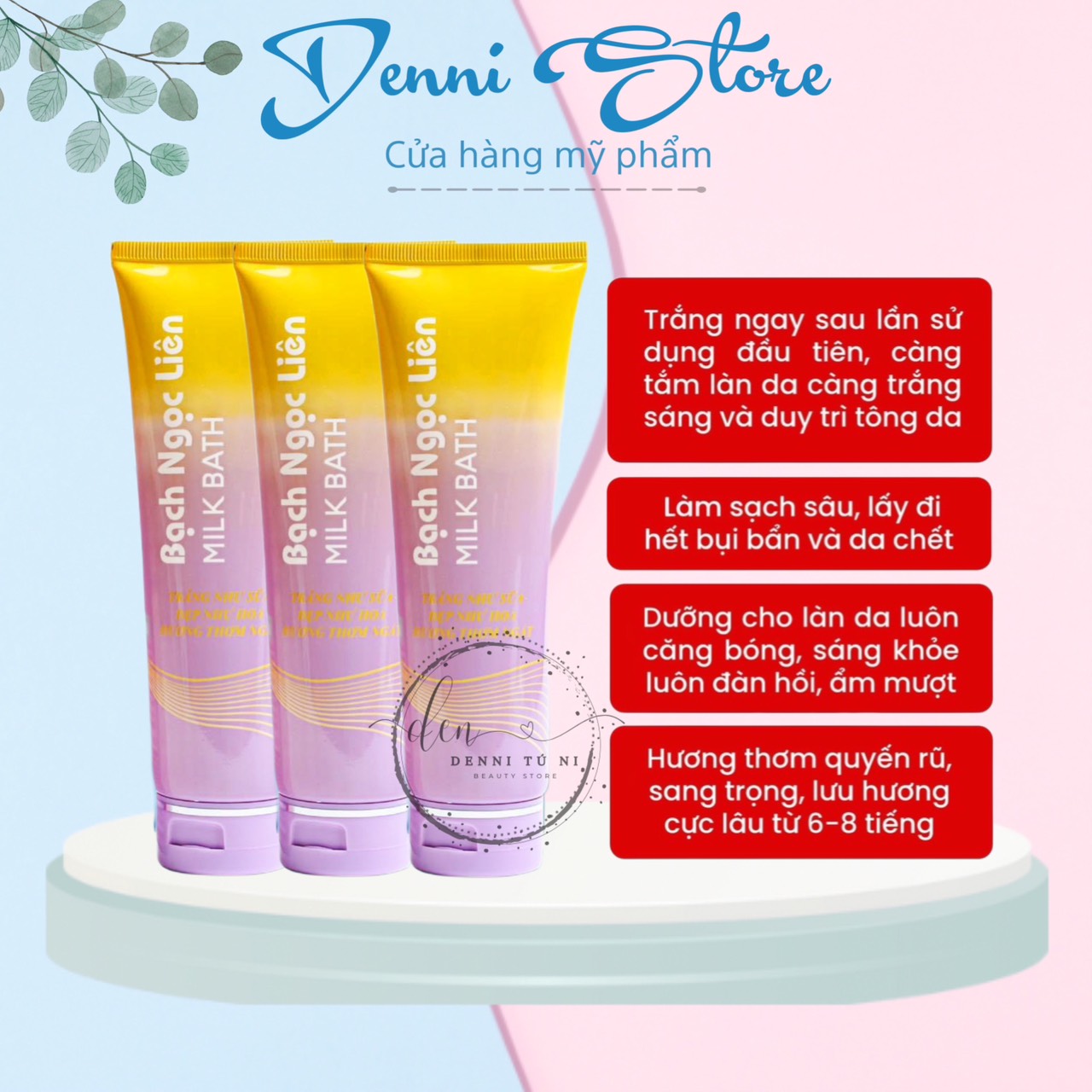 Tắm sữa Milk Bath Bạch Ngọc Liên Dưỡng Da 160g