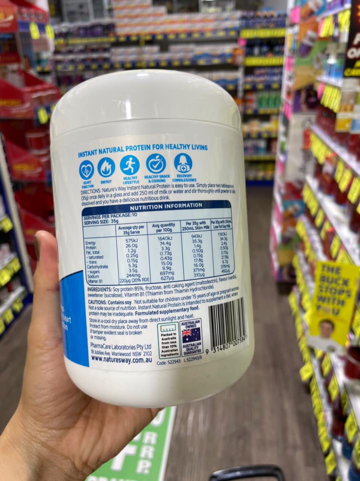 Bột Protein Nature’s Way Protein Vanilla – 375g
