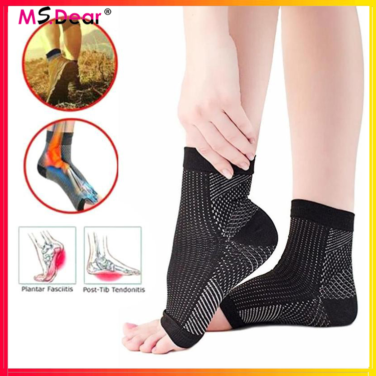 1 Đôi Chống Mệt mỏi Mắt cá chân Hỗ trợ Nén Tay áo Hỗ trợ Chân Thể thao Giảm Đau Vớ