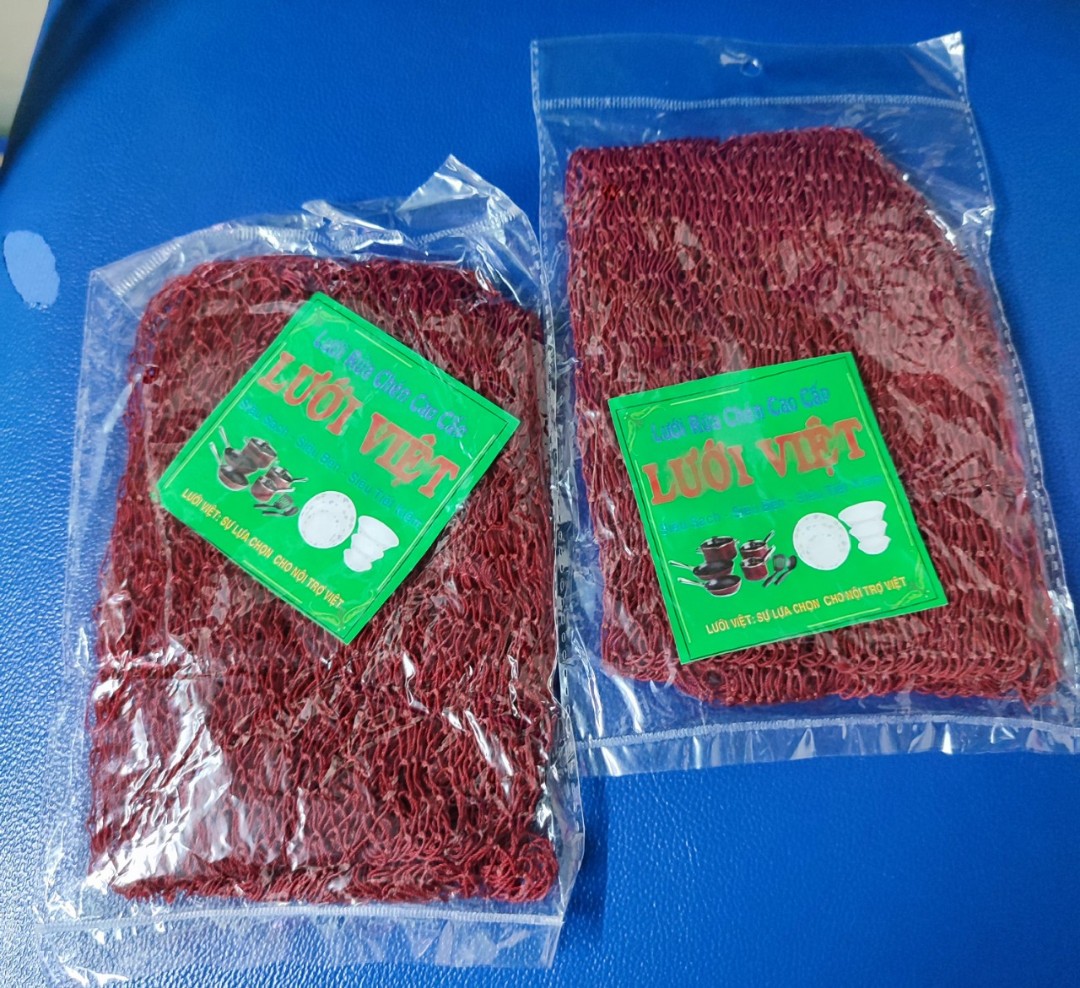 Set 3 miếng cước lưới rửa chén, rửa bát siêu sạch.
