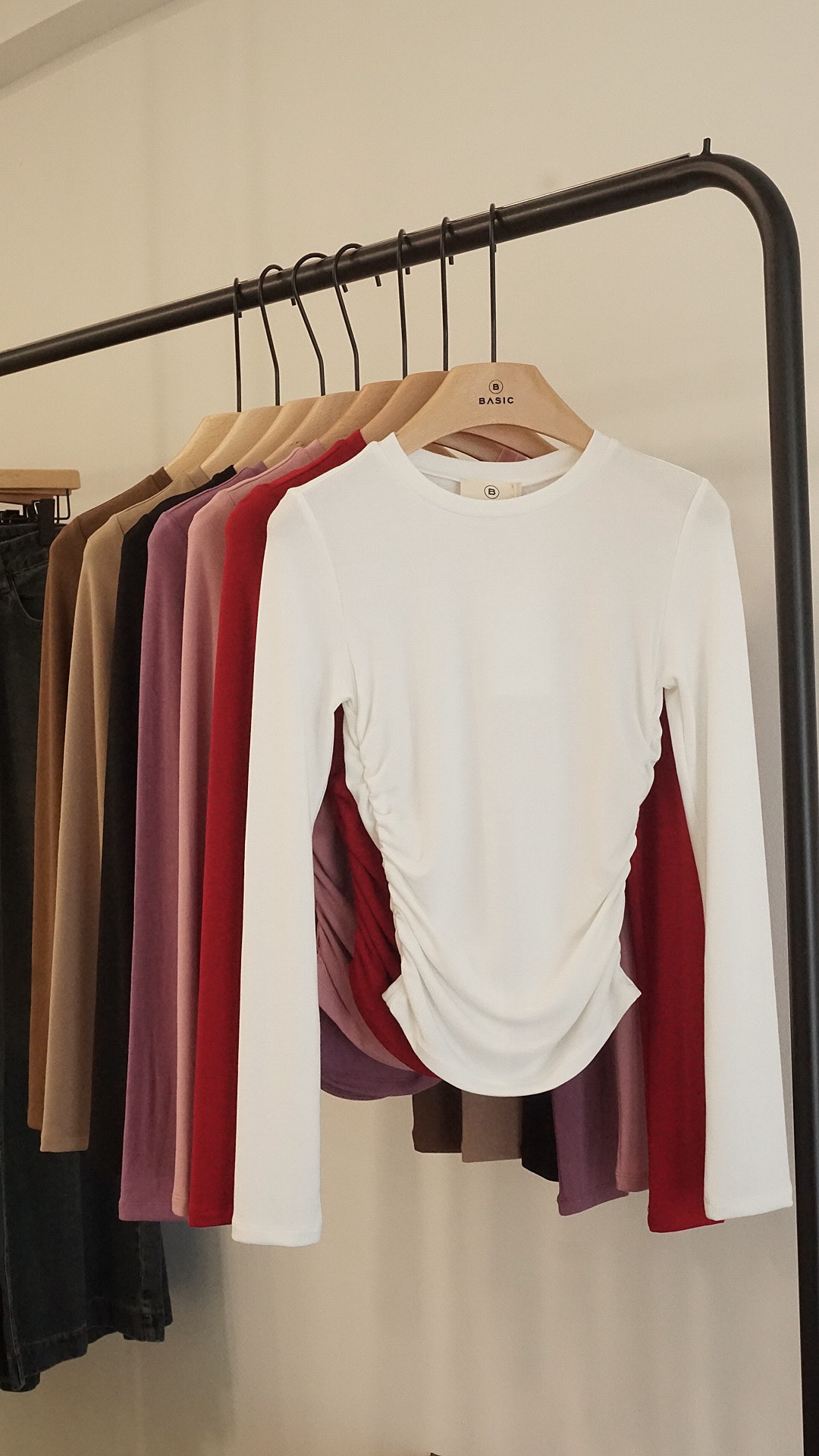 Áo tay dài trơn BASIC SANTA TOP