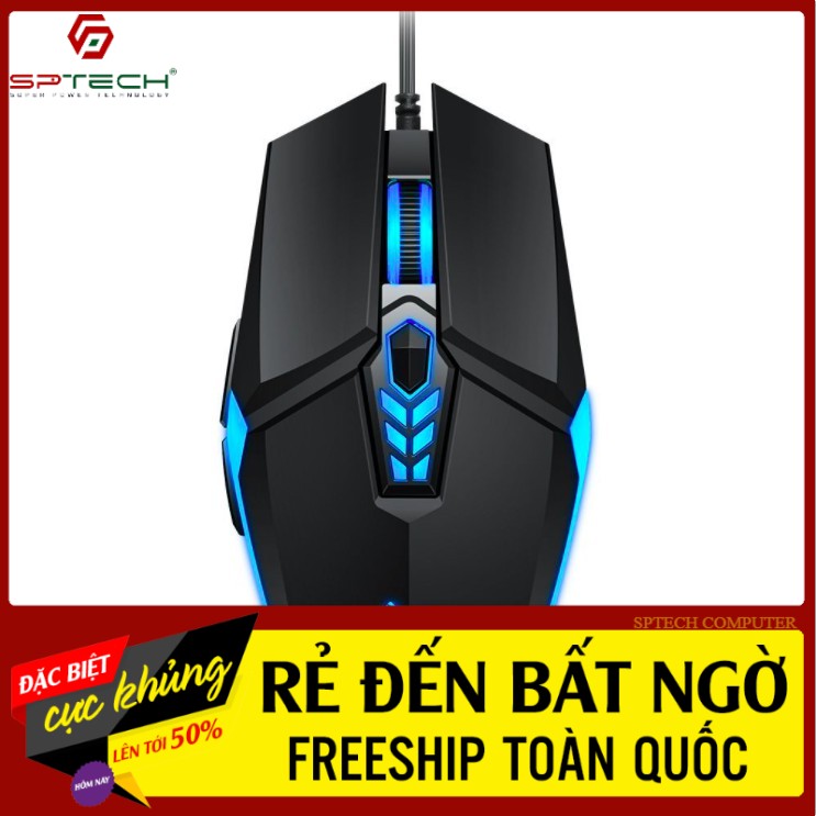 Chuột Gaming Dây 💎𝓕𝓡𝓔𝓔𝓢𝓗𝓘𝓟💎 Mouse Có Dây Gaming T-Wolf G510 (BH 12 Tháng) SPTECH COMPUTER