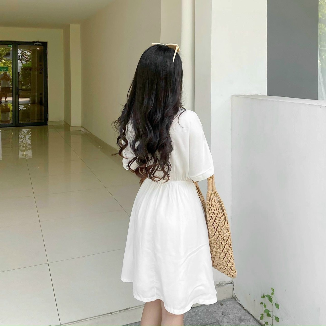 Đầm sơ mi thun eo 2 màu