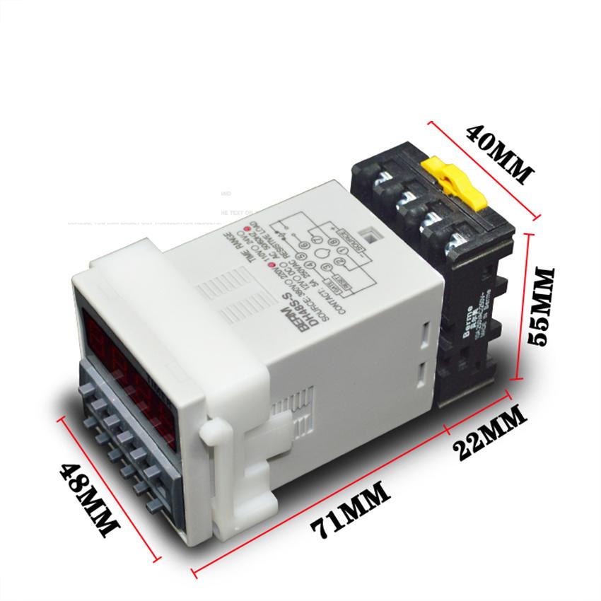 Rơ le thời gian tuần tự DH48S-S 220VAC ( kèm đế)