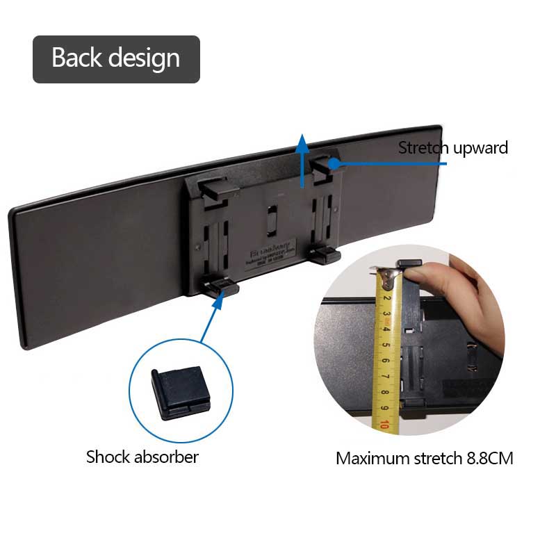 30cm HD Car Rear View Mirror Wide-angle Panoramic Reverse Back Parking Reference