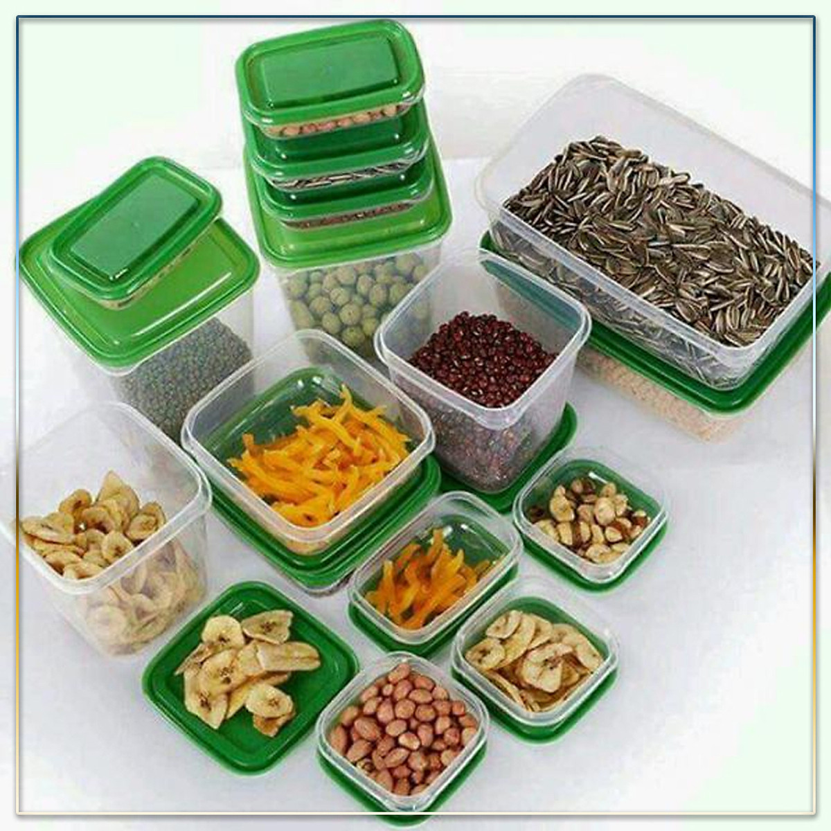 Set 17 Hộp Đựng Thực Phẩm Trong Tủ Lạnh Đa Năng