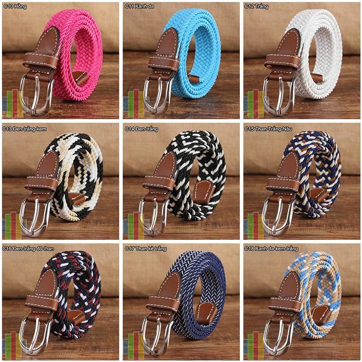 Thắt lưng vải dù co giãn nữ bản nhỏ kc24