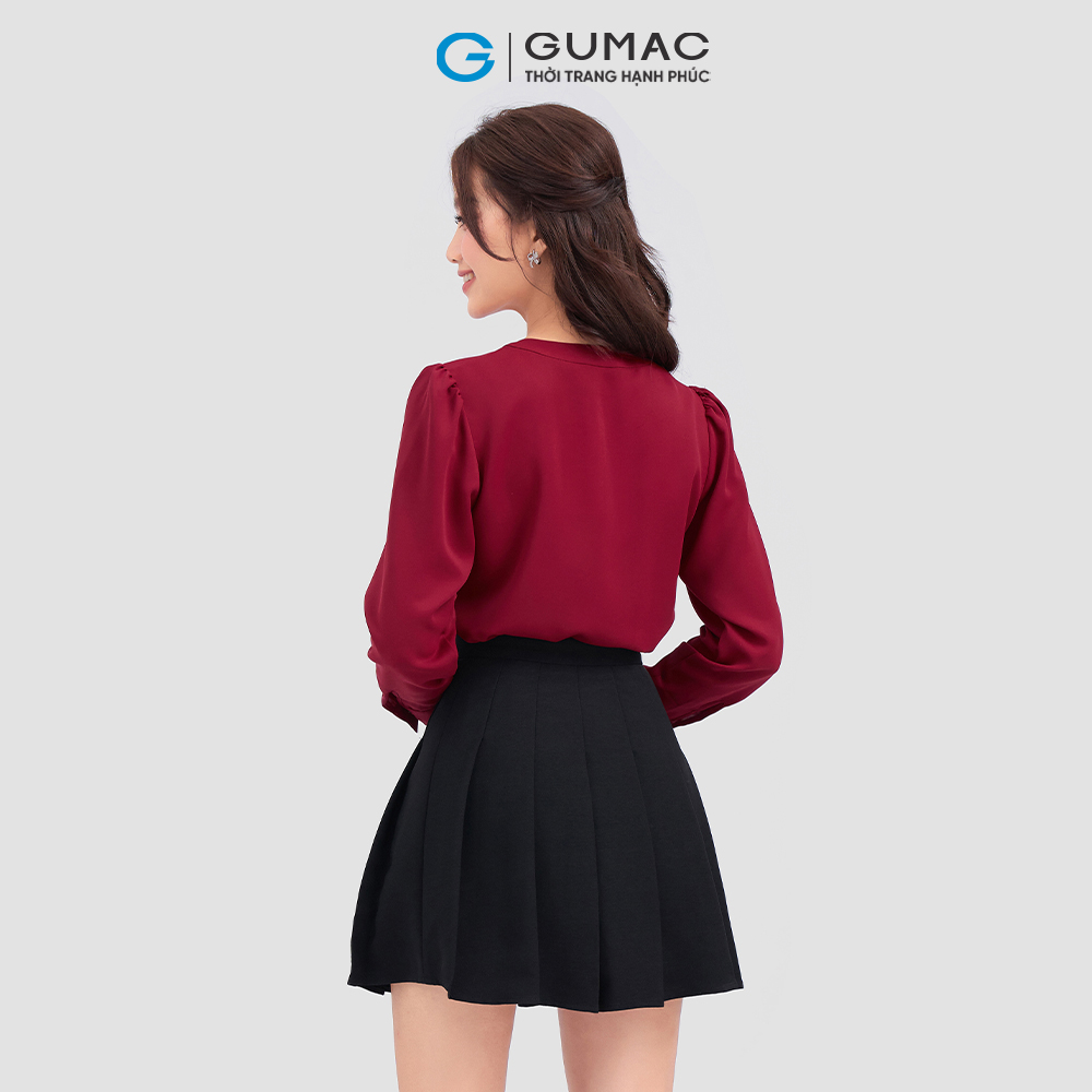 Chân váy A xếp ly thời trang GUMAC VC12051