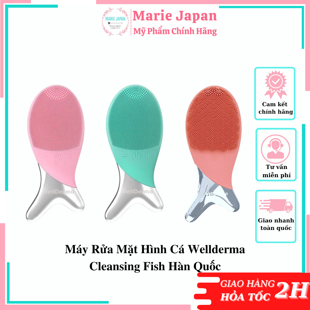 Máy Rửa Mặt Hình Cá Wellderma Cleansing Fish Hàn Quốc