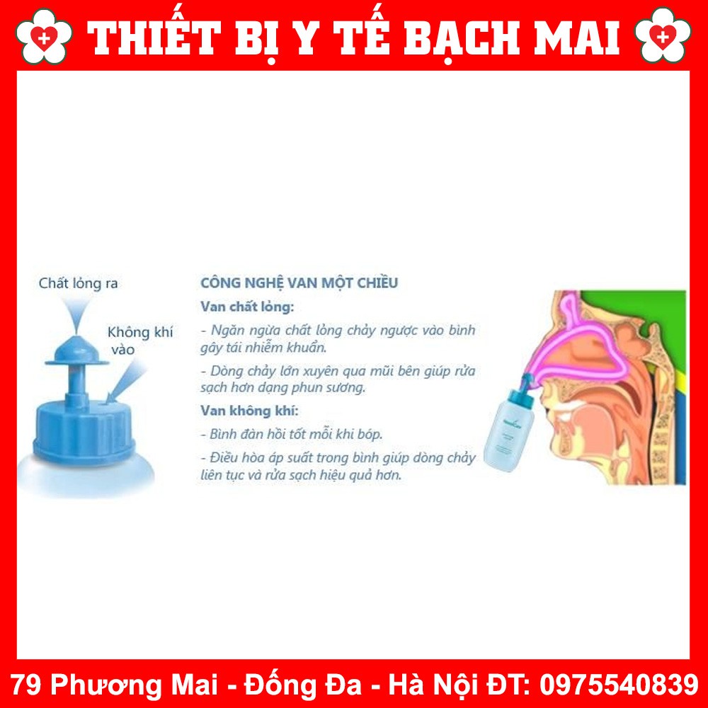 Bình Rửa Mũi Nasal Rinse [Tặng 10 Gói Muối Rửa Mũi]