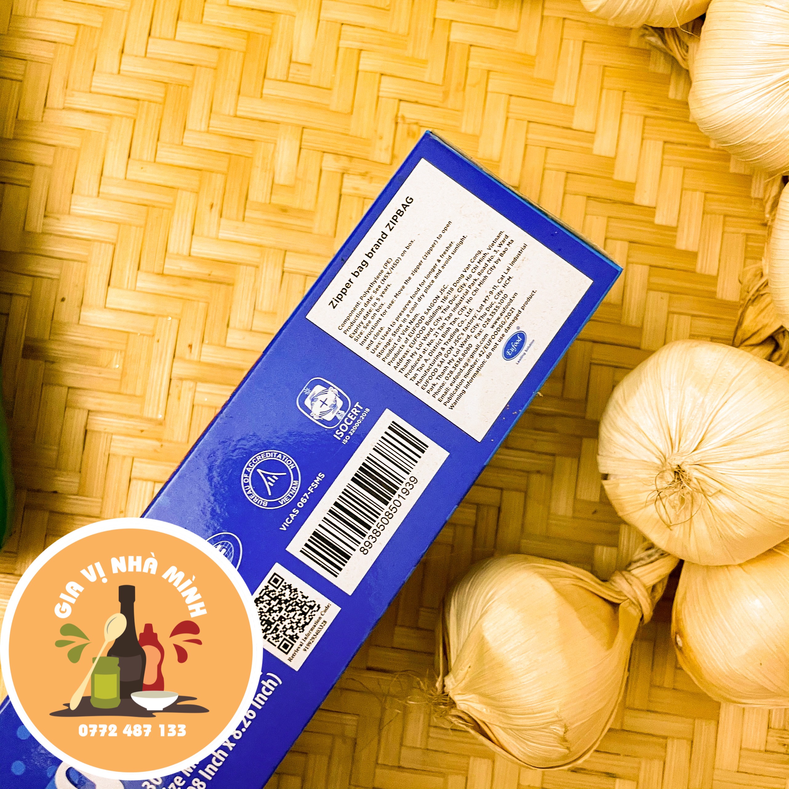 TÚI BẢO QUẢN THỰC PHẨM ZIPBAG HIỆU EUFOOD