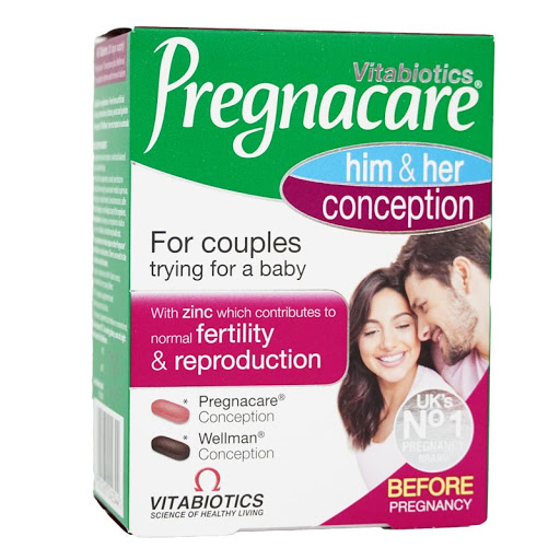 Viên uống tăng khả năng thụ thai Pregnacare Him & Her 60 viên, cho cả nam và nữ