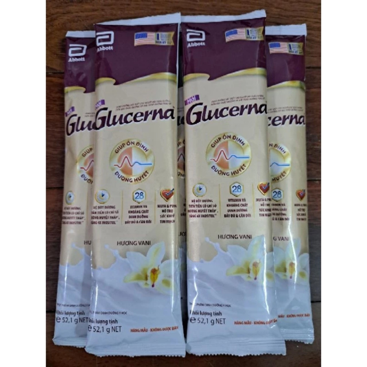 [COMBO 20 GÓI MẪU MỚI ] Sữa BỘT Gói Glucerna Tiể u Đư ờng (52,1g) Mẫu Mới Date 2025