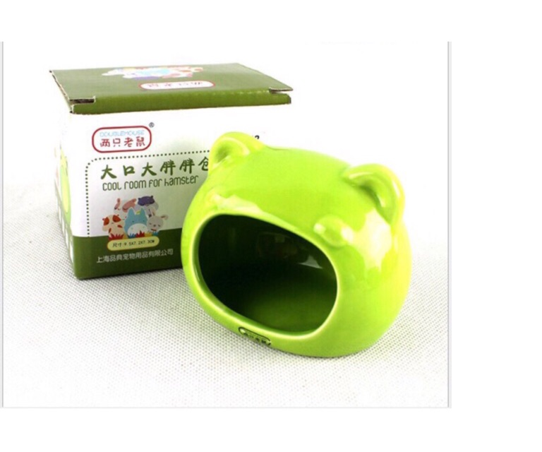 Nhà ngủ sứ hình mèo cho hamster