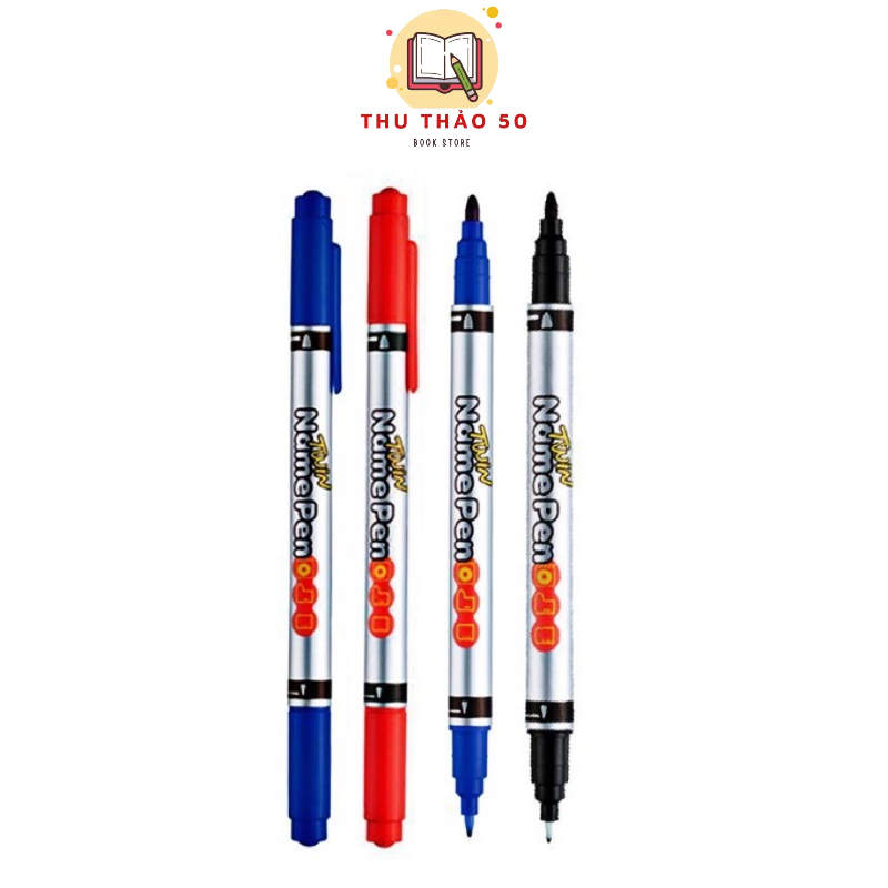 Bút lông dầu Monami Twin name pen