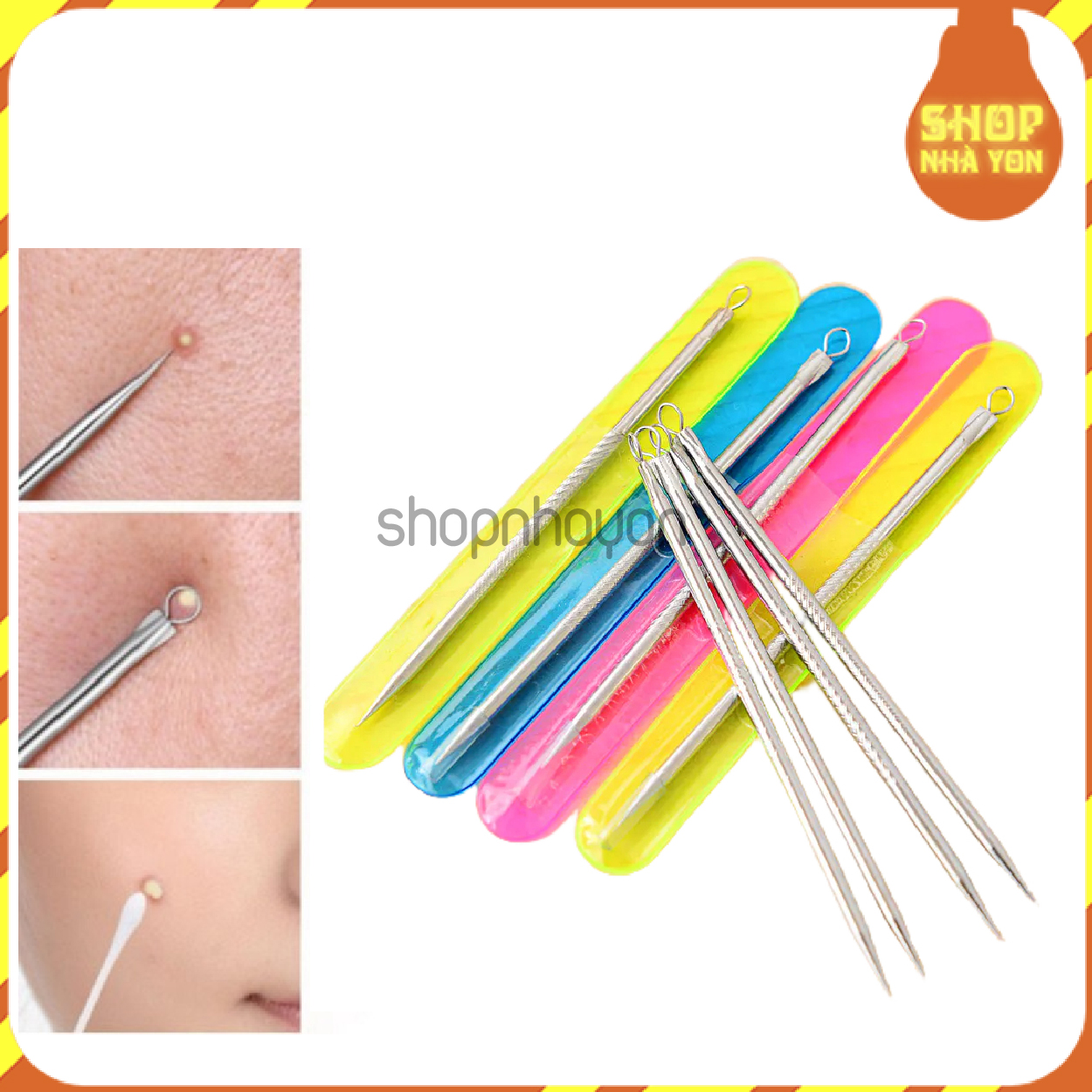 Cây nặn mụn,que nặn mụn 2 đầu cao cấp không gỉ sét