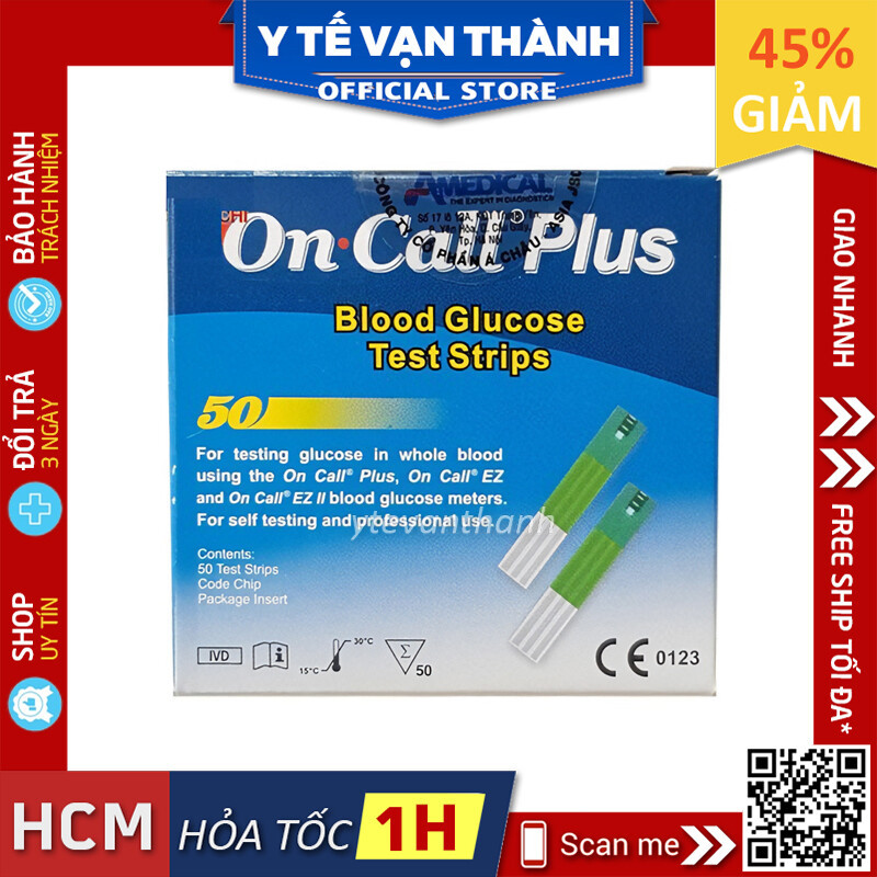 ✅ Que Thử Đường Huyết: OnCall Plus (On-Call On Call) Hạn sử dụng xa (1-2 năm) -VT0052 [ Y Tế Vạn Thành ]