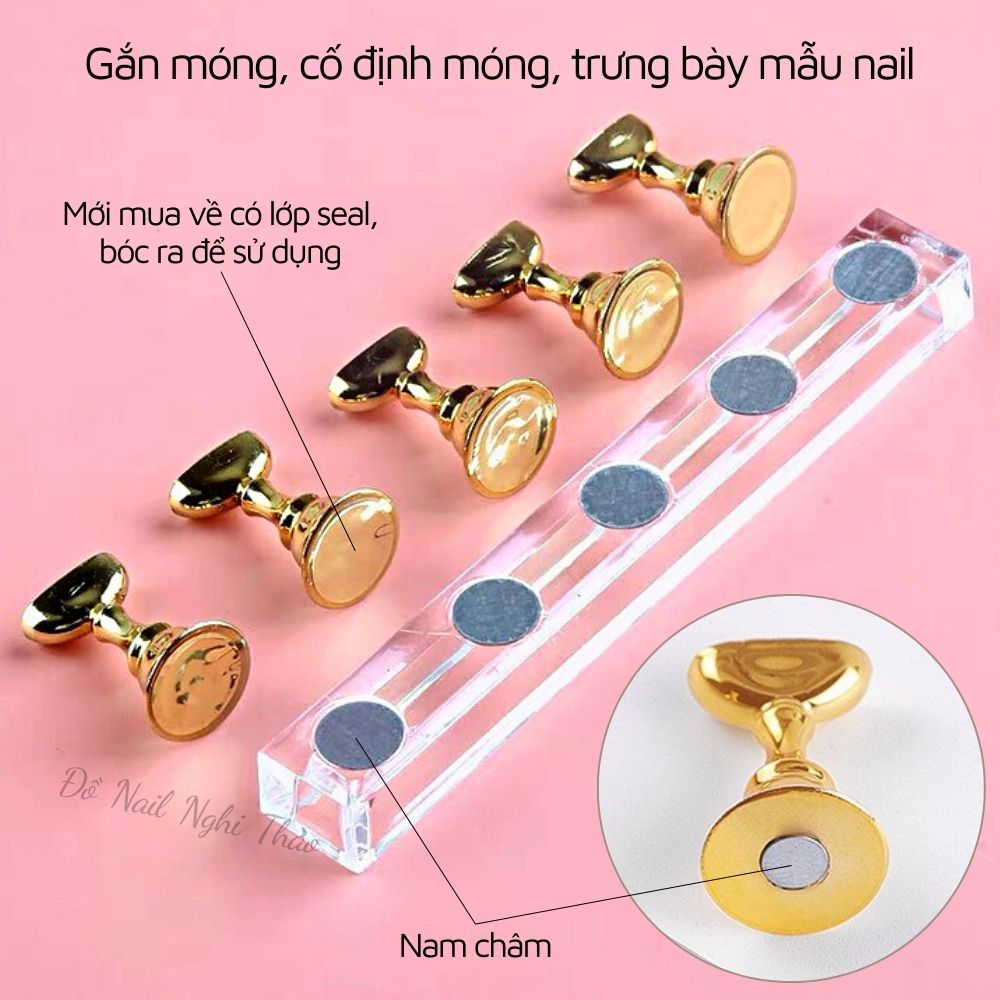 Đế gắn móng giả nam châm  phụ kiện nail
