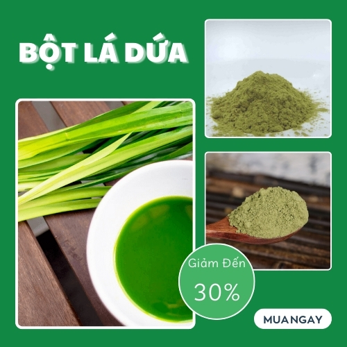 Bột lá dứa nguyên chất 500g - tấn phát - Hàng công ty chất lượng cao