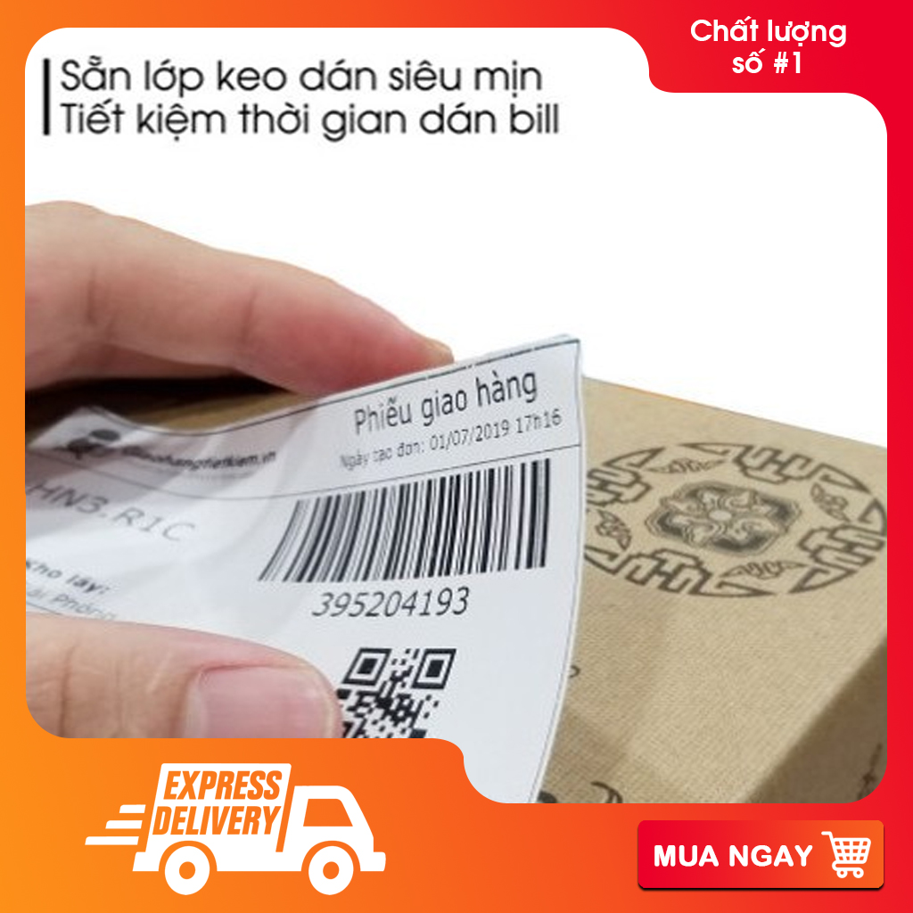 Giấy In Tem Decal Nhiệt 100X70Mm Cuộn 50M