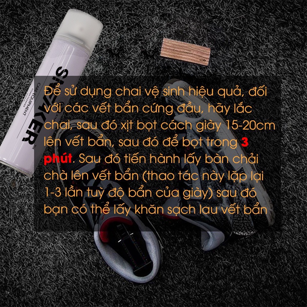 Chai Xịt Tạo Bọt Vệ Sinh Giày XIMO Cao Cấp 300ml