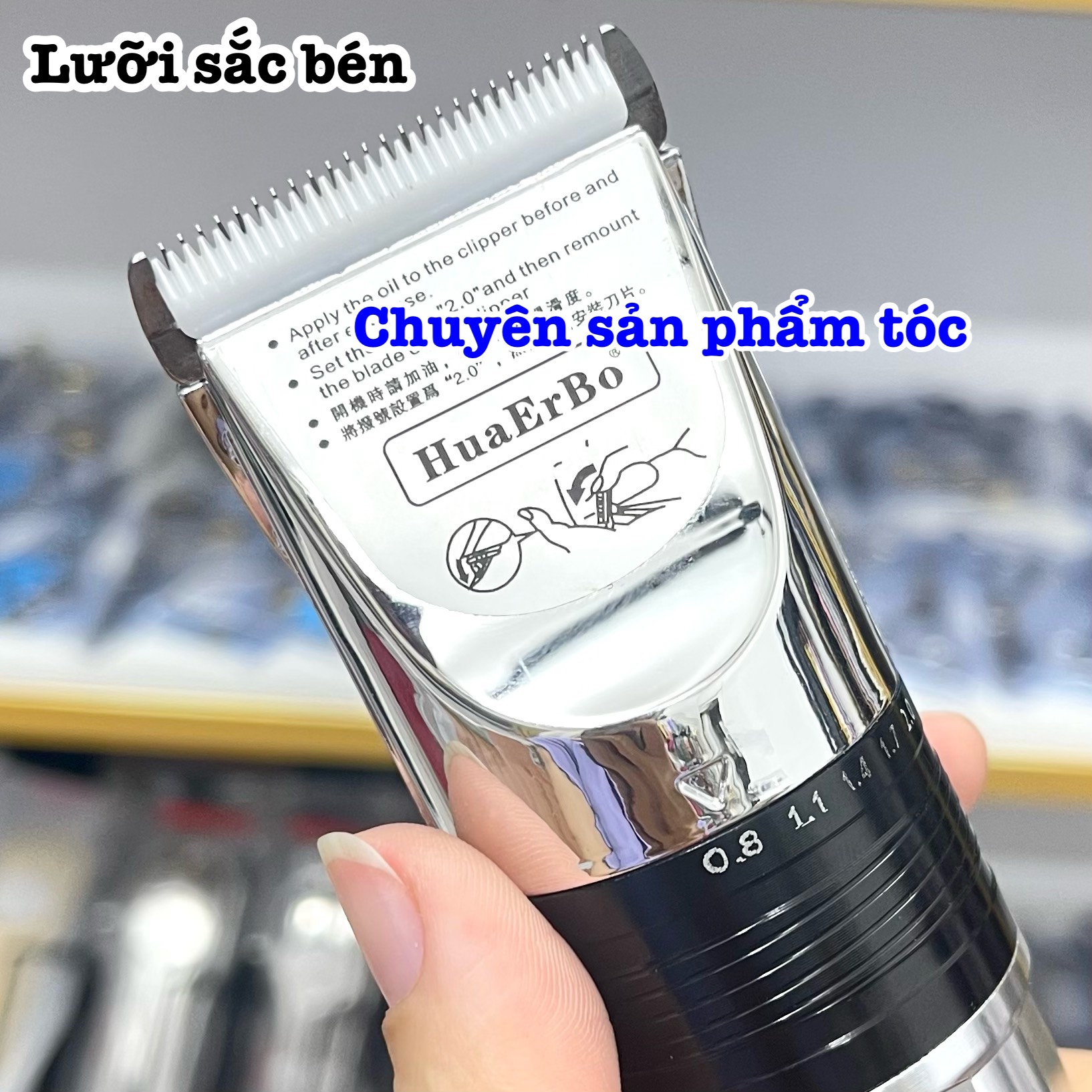 Tông đơ cắt tóc pin trâu HUAERBO B60