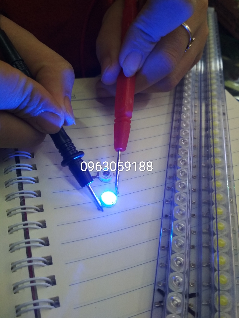 Nhân Led 3w xanh dương Zin combo 10 bóng