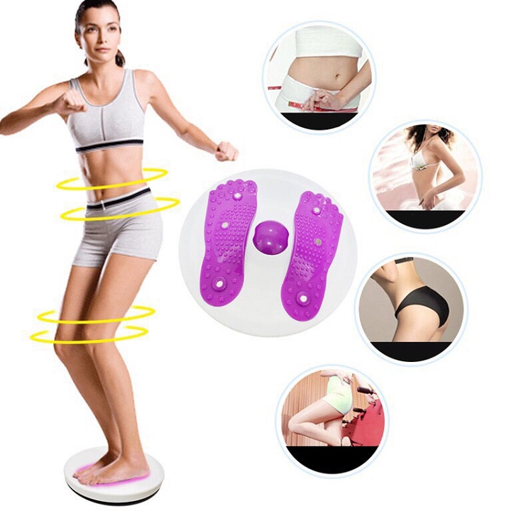 Đĩa Xoay Lắc Tập Eo 360 Độ, Bàn Xoay Tập Cơ Bụng Tại Nhà Cho Eo Thon, Dụng Cụ Tập Thể Dục Có Hạt Cao Su Massage Bàn Chân Cực Tốt