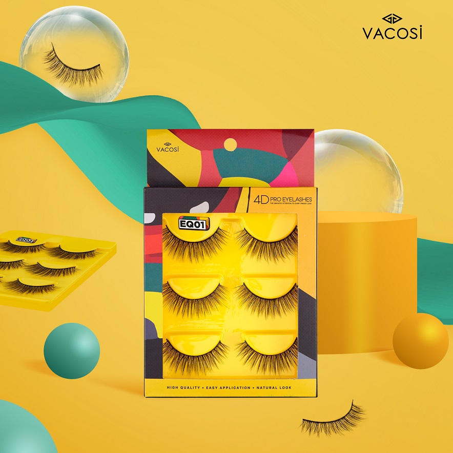 [HCM] Vacosi Hộp 3 Cặp Lông Mi Giả 4D Pro Eyelash