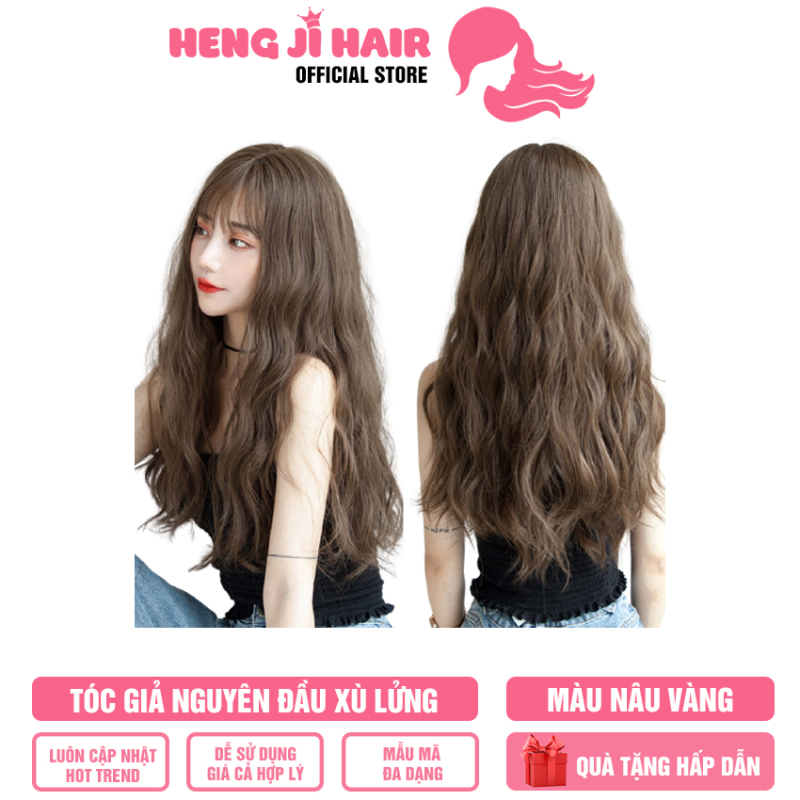 [TẶNG QUÀ 29K] Tóc Giả Nữ Nguyên Đầu Xù Lửng Màu Đen Tự Nhiên 50cm Mã 8134 HH62 Tóc Được Thiết Kế Tỉ Mỉ Rất Tự Nhiên, Hàng Có Sẵn, Cam Kết Cả Về Chất Liệu Cũng Như Hình Dáng - Hengji Hair Official Store giá rẻ