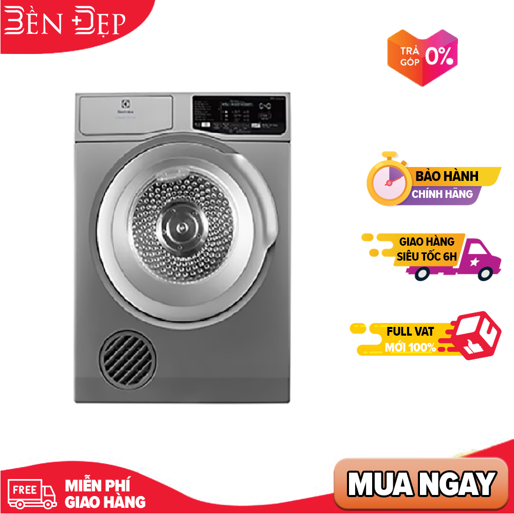[TRẢ GÓP 0%] Máy Sấy 8Kg Electrolux EDV805JQSA (Giá áp dụng giao tại HN, HCM& các tỉnh liên hệ shop)