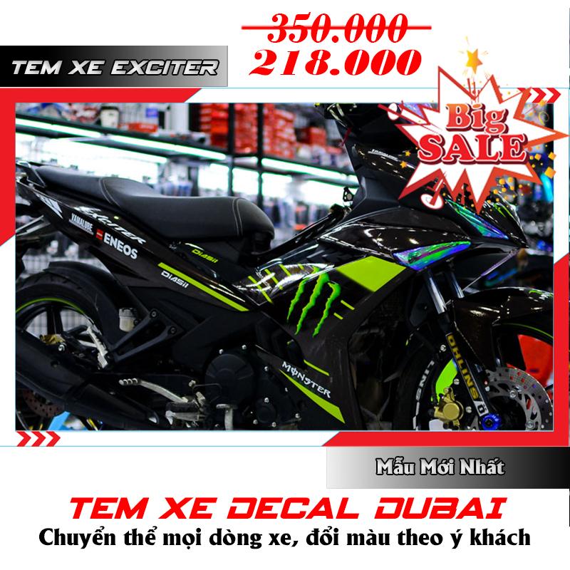 Tem Xe Exciter 150 Monster Xanh Đen