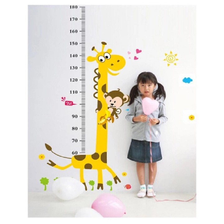 Thước đo chiều cao trẻ em decal dán tường 1183