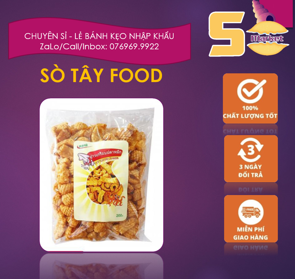 Snack Mực 200g made in Thailand