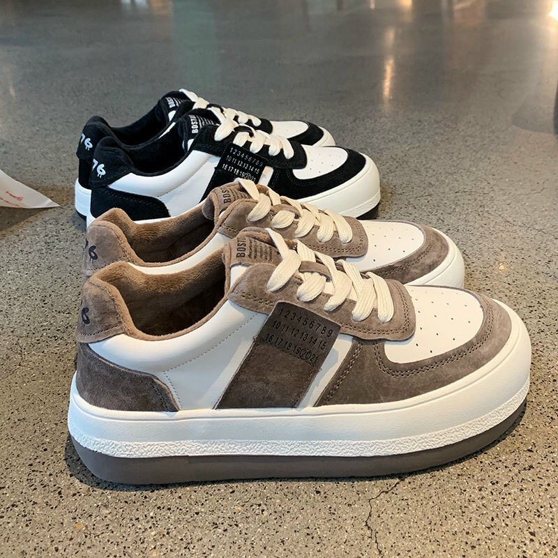 Giày nữ da nỉ phối màu sneaker dễ mix đồ h29 màu nét