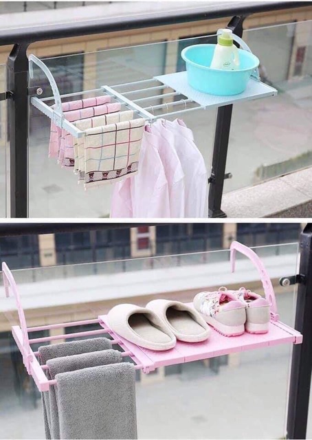 Kệ Phơi Đồ Ban Công Gấp Gọn Thông Minh