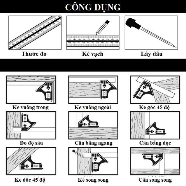 Thước đo góc thủy đa năng chất lượng cao