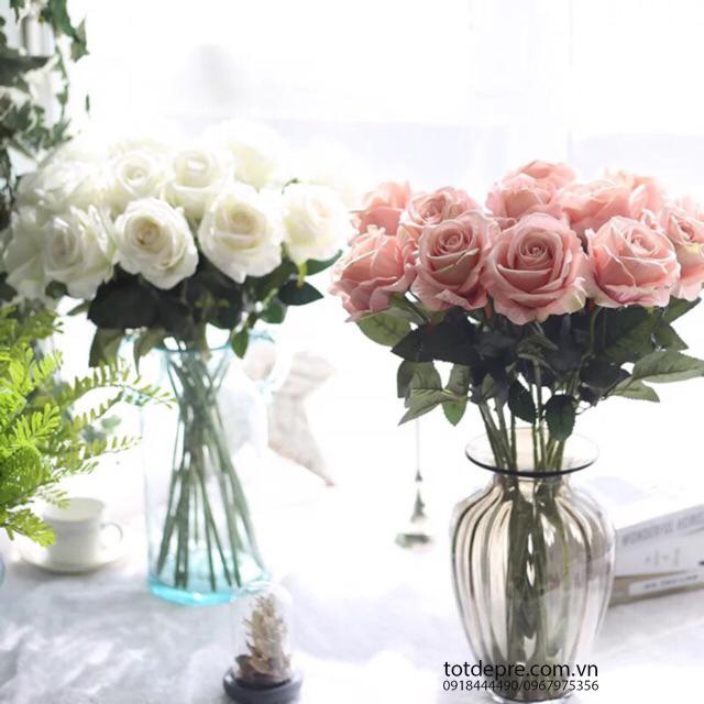 Hồng Nhung ( 50cm ) - Hoa giả cao cấp