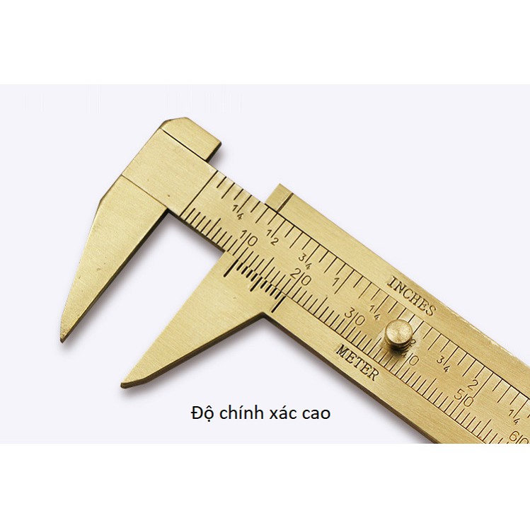 Thước kẹp chất liệu đồng đọ dài 80mm