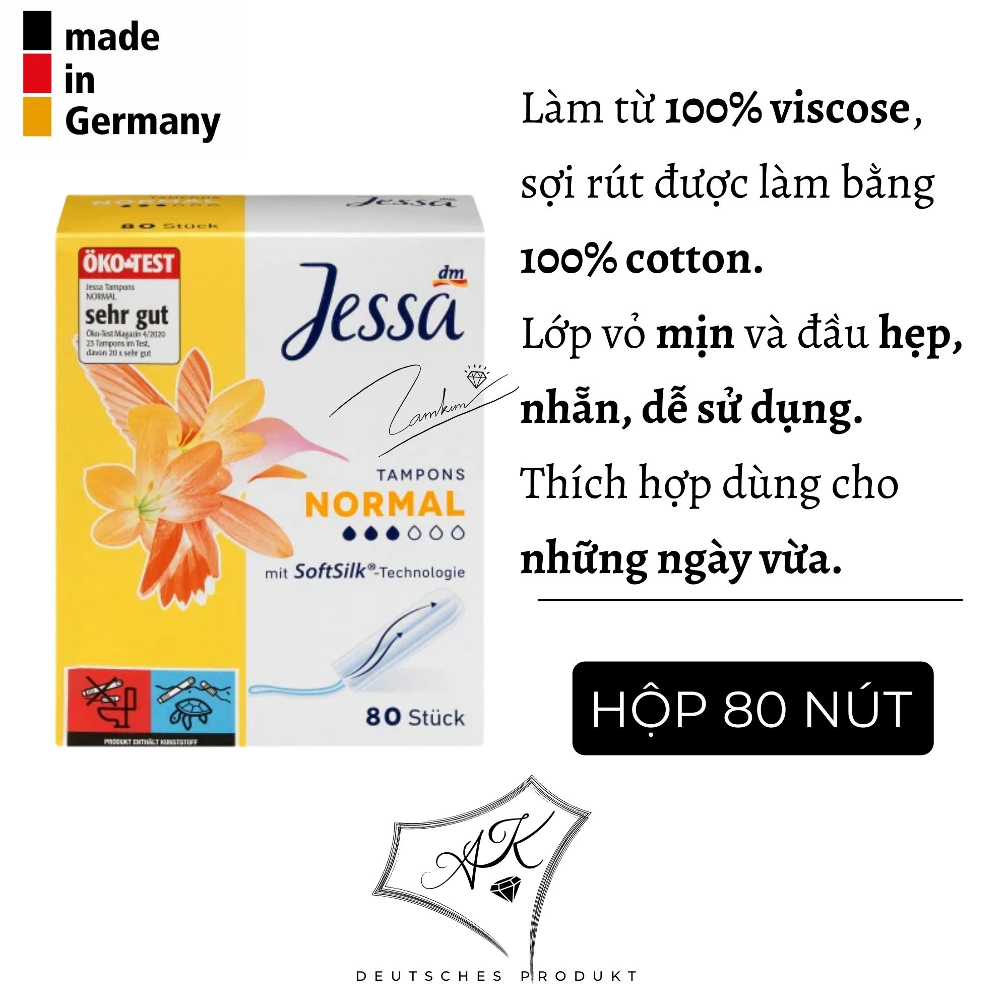 [Hàng Đức] Băng vệ sinh Jessa nội địa Đức